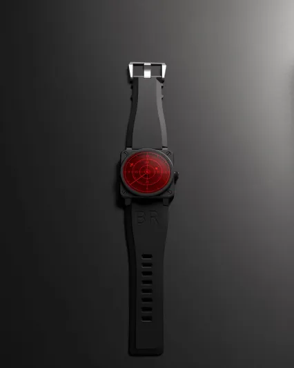 ساعة BR 03-92 Red Radar Ceramic.. مستوحاة من شاشات الرادار