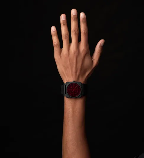 ساعة BR 03-92 Red Radar Ceramic.. مستوحاة من شاشات الرادار