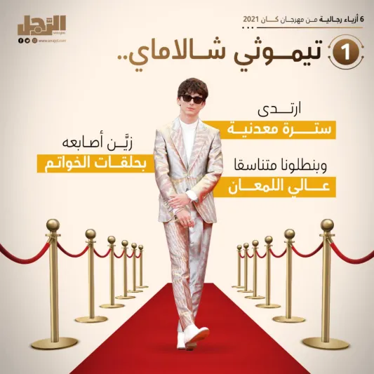 6 أزياء رجالية من مهرجان كان 2021