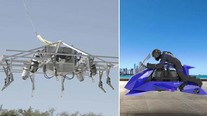 أول دراجة نارية طائرة في العالم تكمل رحلتها الأولى (فيديو)‎