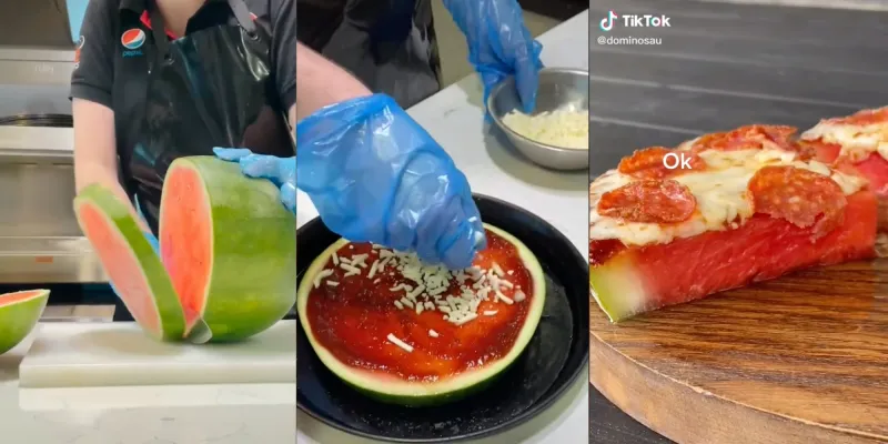 «بيتزا البطيخ» منخفضة الكربوهيدرات وبصلصة الفلفل والجبن فهل ستجربها؟ (فيديو)