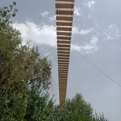 جسر معلق في السعودية يتحرك كلما هبت الرياح (فيديو)