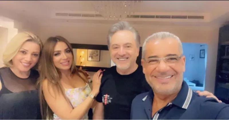 شاهد مروان خوري وخطيبته في أول ظهور رسمي.. وهكذا علق المشاهير