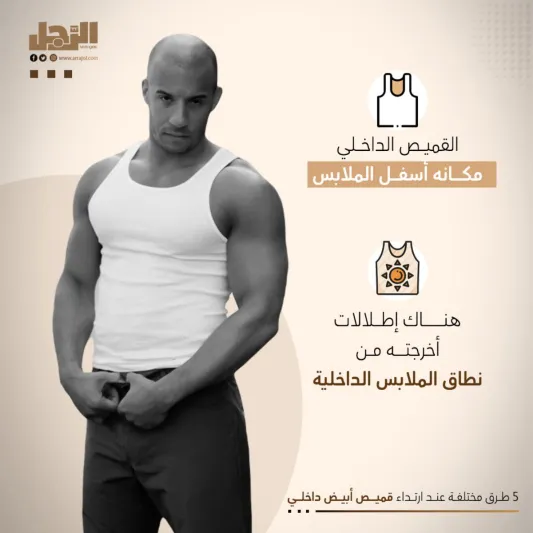 للرجل العصري.. 5 طرق مختلفة عند ارتداء قميص أبيض داخلي