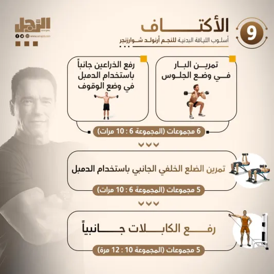 أسلوب اللياقة البدنية للنجم أرنولد شوارزنجر 