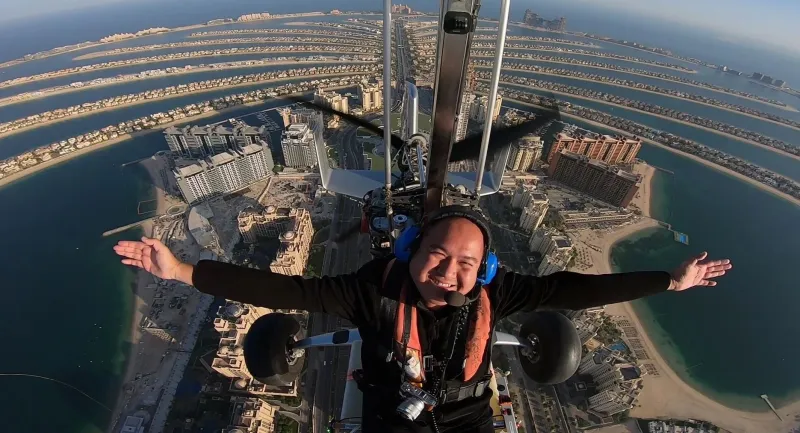 مصور عالمي يلتقط صورًا مذهلة من فوق ناطحات السحاب في دبي (فيديو) 
