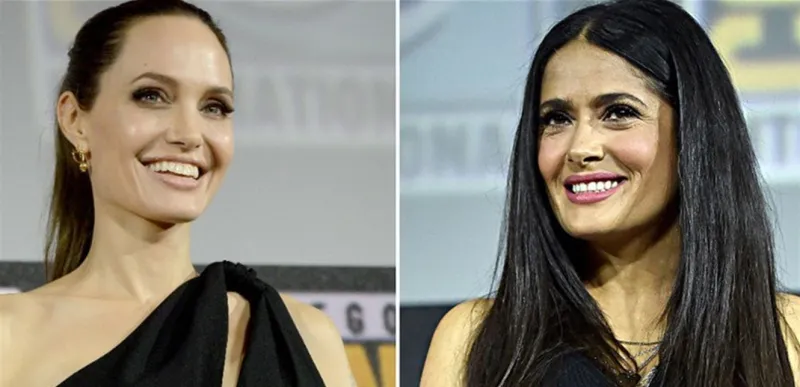 أنجلينا جولي تنفذ مقلباً في سلمى حايك يوم عيد ميلادها (فيديو)