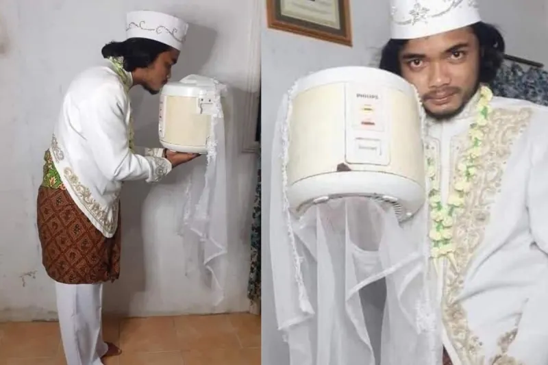 رجل يتزوج من آلة طبخ أرز ويطلقها بعد 4 أيام !