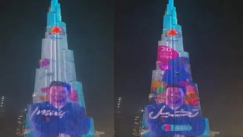 شاهد برج خليفة يحتفي بموسم الرياض 2021