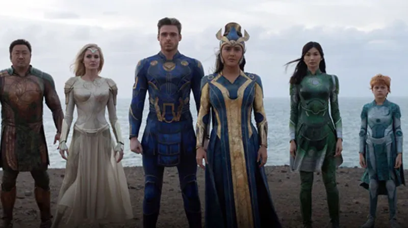 شاهد أنجلينا جولي وسلمى حايك في فيلم الأبطال الخارقين «Eternals»  (فيديو) 