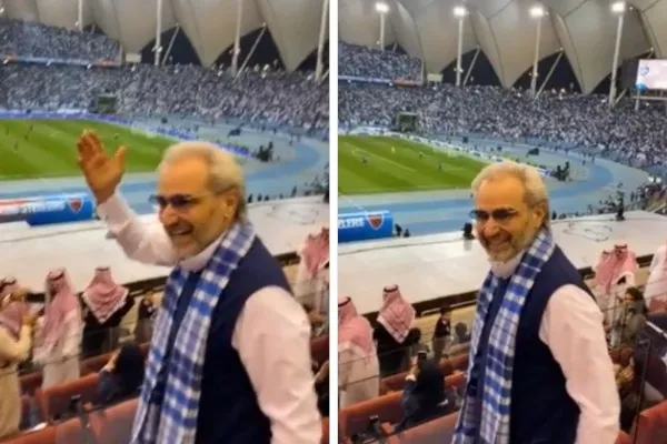 فرحة الأمير «الوليد بن طلال» العارمة بهدف الهلال (فيديو)