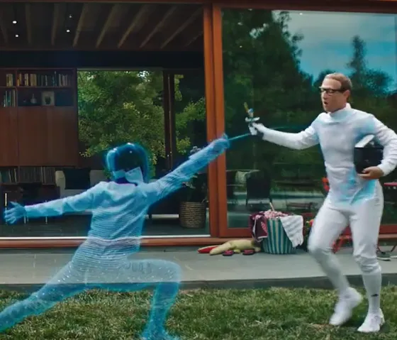 شاهد| «مارك زوكربيرغ» في مبارزة افتراضية بالسيف (فيديو)