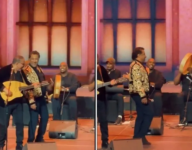 انسجام "الشاب خالد" مع طبول السامري في حفله بالعلا (فيديو)