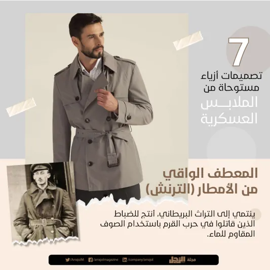 إنفوجراف | 7 تصميمات أزياء مستوحاة من الملابس العسكرية