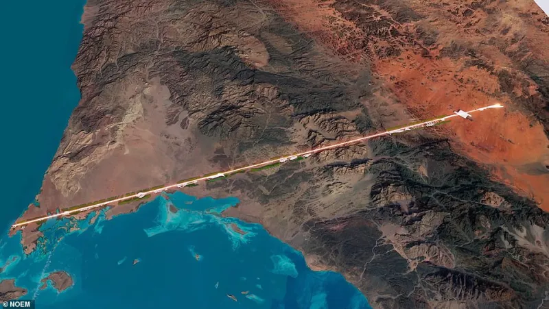 شاهد تضاريس وطبيعة المكان الذي سيقام فيه مشروع مدينة ذا لاين