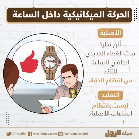 إنفوجراف| كيف تميز الساعة الأصلية من التقليد؟