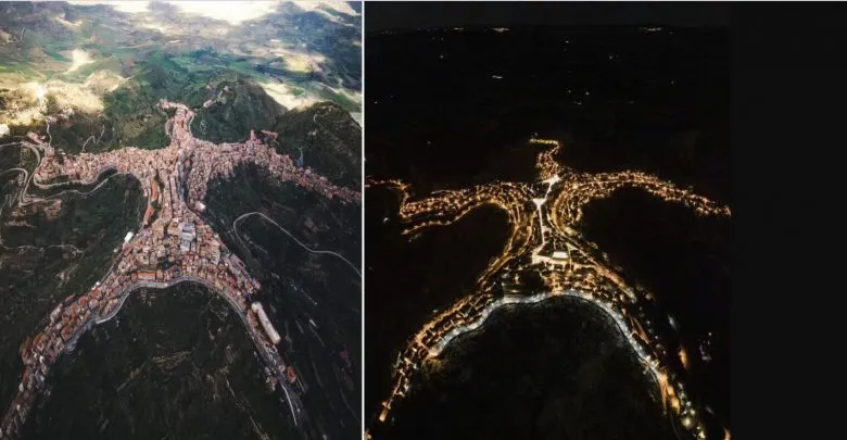 بلدة تخطف أنظار العالم بظهورها من السماء على شكل رجل! (فيديو)