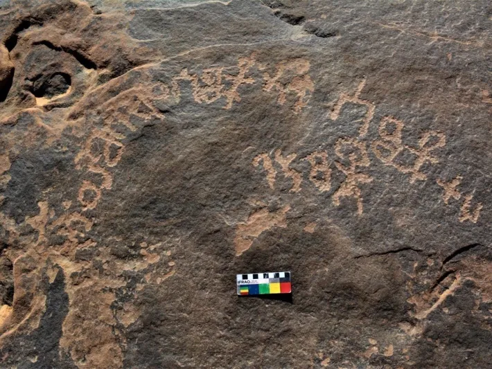 باحث سعودي يعثر على نقش ثمودي عمره 2600 عام