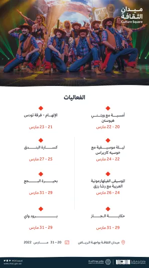 وزارة الثقافة تنظم عروضًا موسيقية ومسرحية وأوبرالية في واجهة الرياض