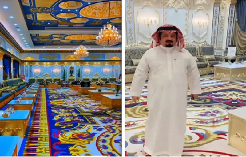 بقيمة تجاوزت 5 ملايين ريال.. شاهد أفخم مجلس ضيافة في نجران (فيديو)