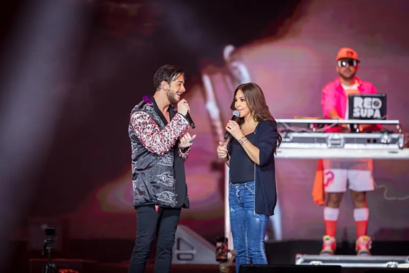 أبرز لقطات حفل إليسا وسعد لمجرد في موسم جدة 