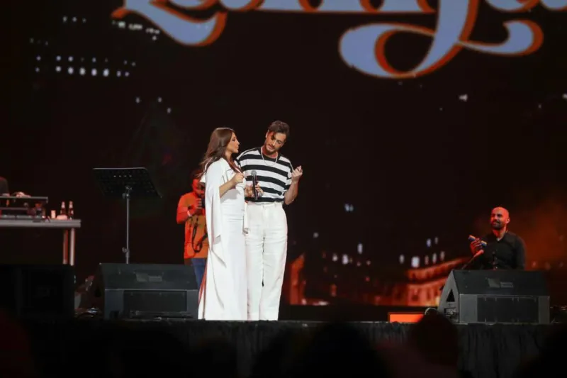 أبرز لقطات حفل إليسا وسعد لمجرد في موسم جدة 