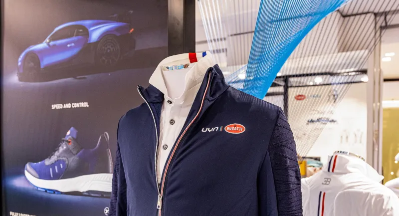 شراكة بين بوغاتي و UYN لإنتاج ملابس وأحذية مستوحاة من السيارات الفاخرة