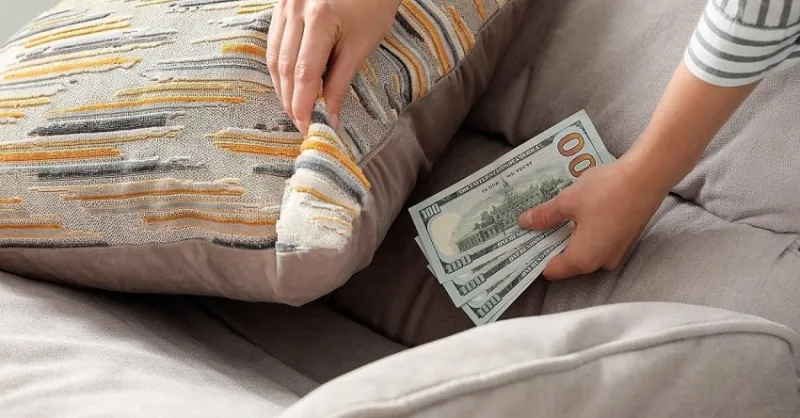 أمريكية تعثر على آلاف الدولارات مخبأة في وسائد أريكة
