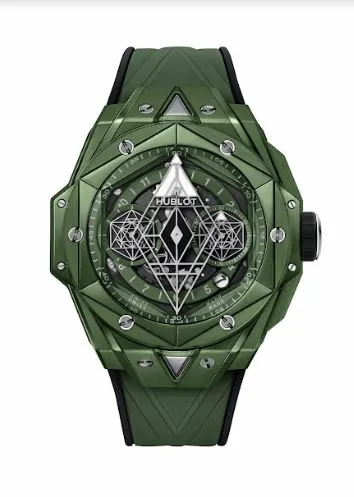 ساعة بيغ بانغ أونيكو سان بلو 2 غرين سيراميك Hublot Sang Bleu II Green Ceramic من هوبلو Hublot 4 ساعات ملونة تزيدك أناقة هذا الصيف
