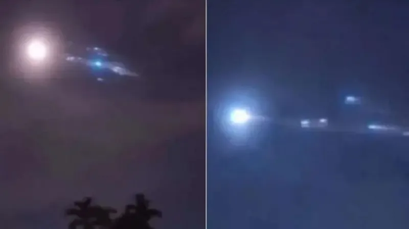 لحظة سقوط الصاروخ الصيني في مياه المحيط (فيديو) 