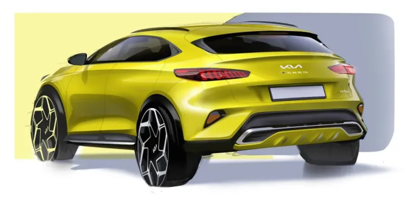 مصدر الصورة: موقع thekoreancarblog. كيا تروج لسيارة "أكسيد المحسنة 2022" قبل الكشف الرسمي عنها