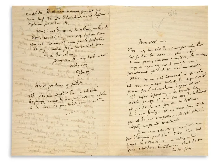 عرض 300 مخطوطة نادرة تجمع بين رسائل الكتاب القديمة في مزاد بفرنسا