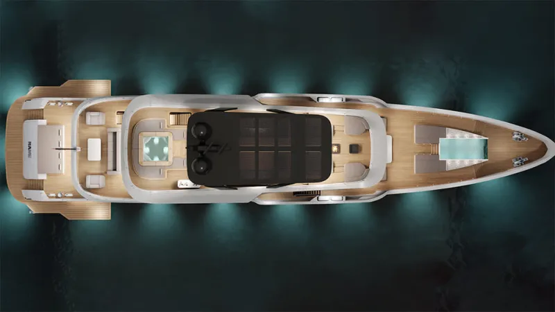 BYD 50.. يخت عملاق بحمام سباحة يتحول لمهبط طائرات