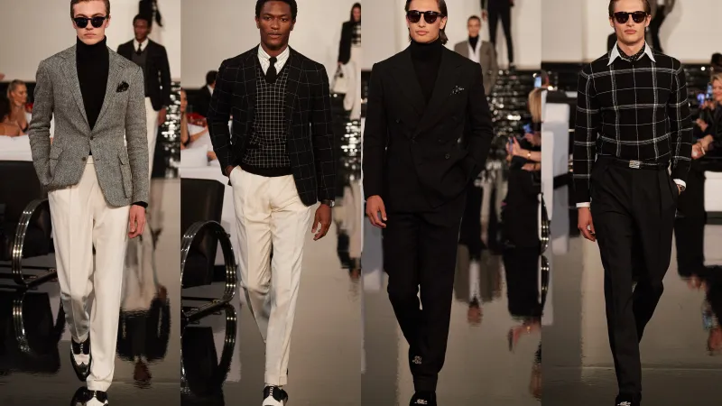 خريف وشتاء "رالف لورين" 2022 .. أسود وأبيض بلمسة رومانسية