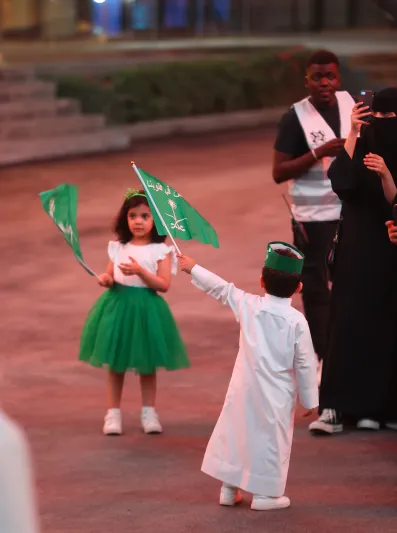 كاميرا «الرجل» توثق الاحتفال باليوم الوطني السعودي الـ 92 في البوليفارد سيتي