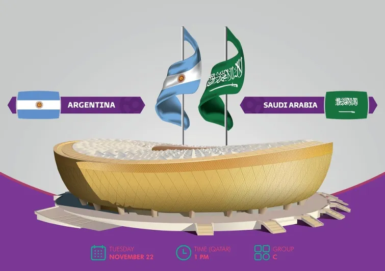 مواجهة نارية تجمع السعودية والأرجنتين في كأس العالم قطر 2022