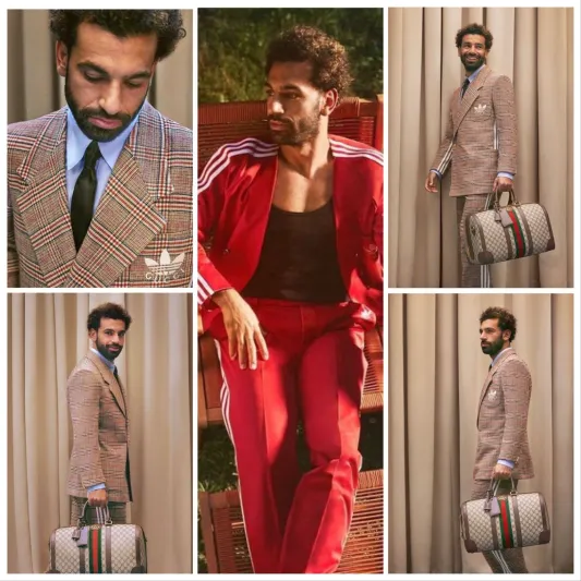 إطلالة محمّد صلاح بتوقيع Gucci وAdidas | إنفوجراف