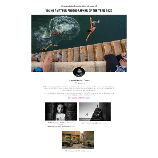 أول عربي وأفريقي.. المصري يوسف ناصر أفضل مصور هاو في العالم 2022