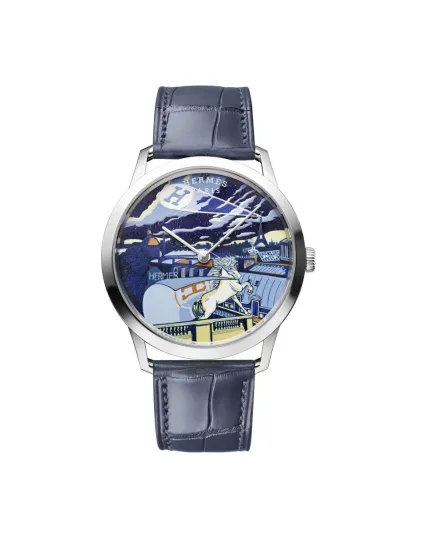 ساعة «Slim d’Hermès Minuit au Faubourg».. إصدار  متميز بـ 24 قطعة مرقّمة