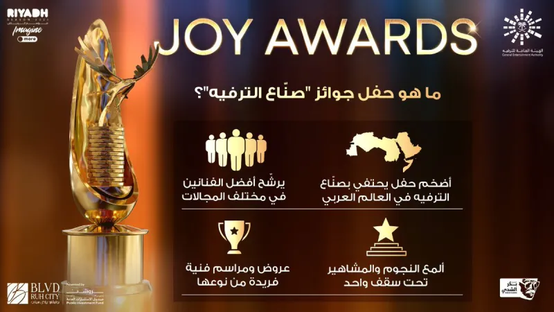 السعودية تنظم «Joy Awards 2023 » أضخم احتفال لتكريم المشاهير بالشرق الأوسط 