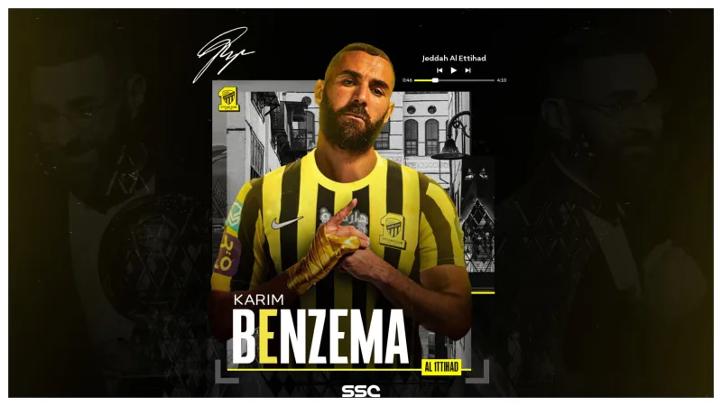 بث مباشر حفل تقديم كريم بنزيما لجماهير اتحاد جدة