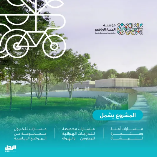«المسار الرياضي» أطول متنزه طولي في العالم على طريق الأمير محمد بن سلمان