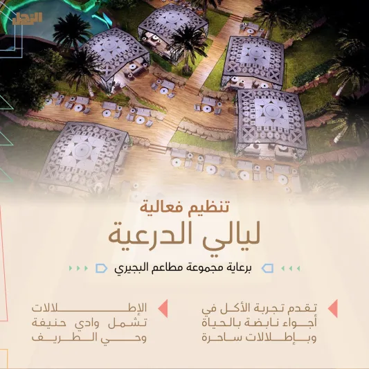 موسم الدرعية يعود بنسخته الثالثة تحت شعار "أرض ترويك"