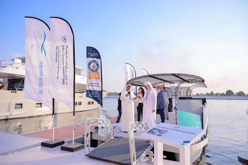 عرض أكبر قارب مصنوع بـ"تقنية 3D" في العالم بمعرض أبو ظبي للقوارب 