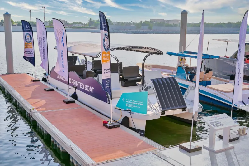 عرض أكبر قارب مصنوع بـ"تقنية 3D" في العالم بمعرض أبو ظبي للقوارب 