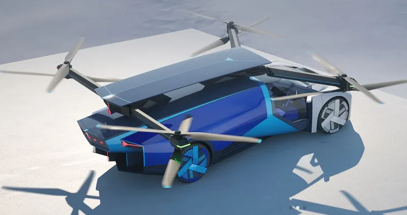 "XPENG AEROHT eVTOL".. سيارة طائرة بأجنحة هليكوبتر من شركة "Xpeng"