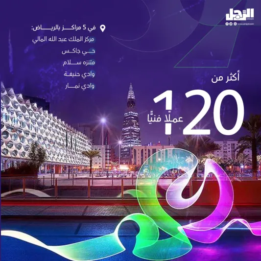 30 نوفمبر.. انطلاق النسخة الثالثة من "نور الرياض 2023" بشعار "قمر على رمال الصحراء"