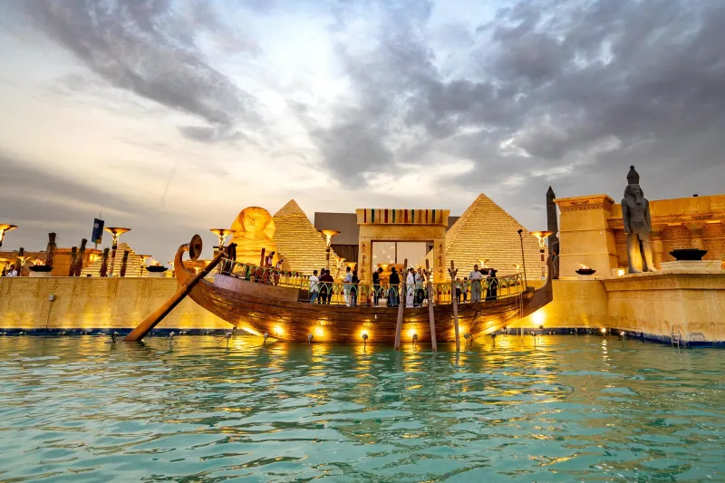 مصدر الصورة - موسم الرياض عبر منصة X عرض فرعوني مبهر بمنطقة "مصر" في موسم الرياض (فيديو)