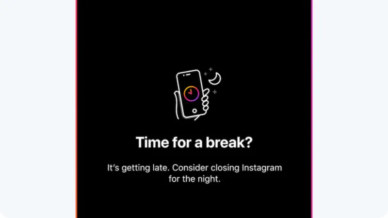 "Instagram" ستبدأ في إخبار المراهقين بترك الهاتف والنوم