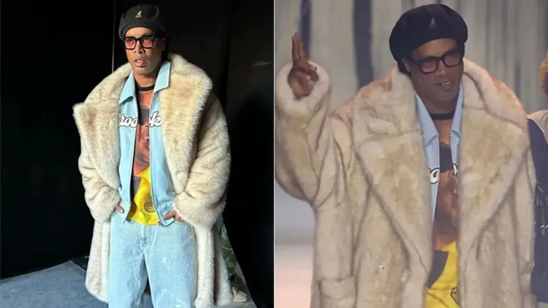 شاهد.. "رونالدينيو" يتحول إلى عارض أزياء في باريس